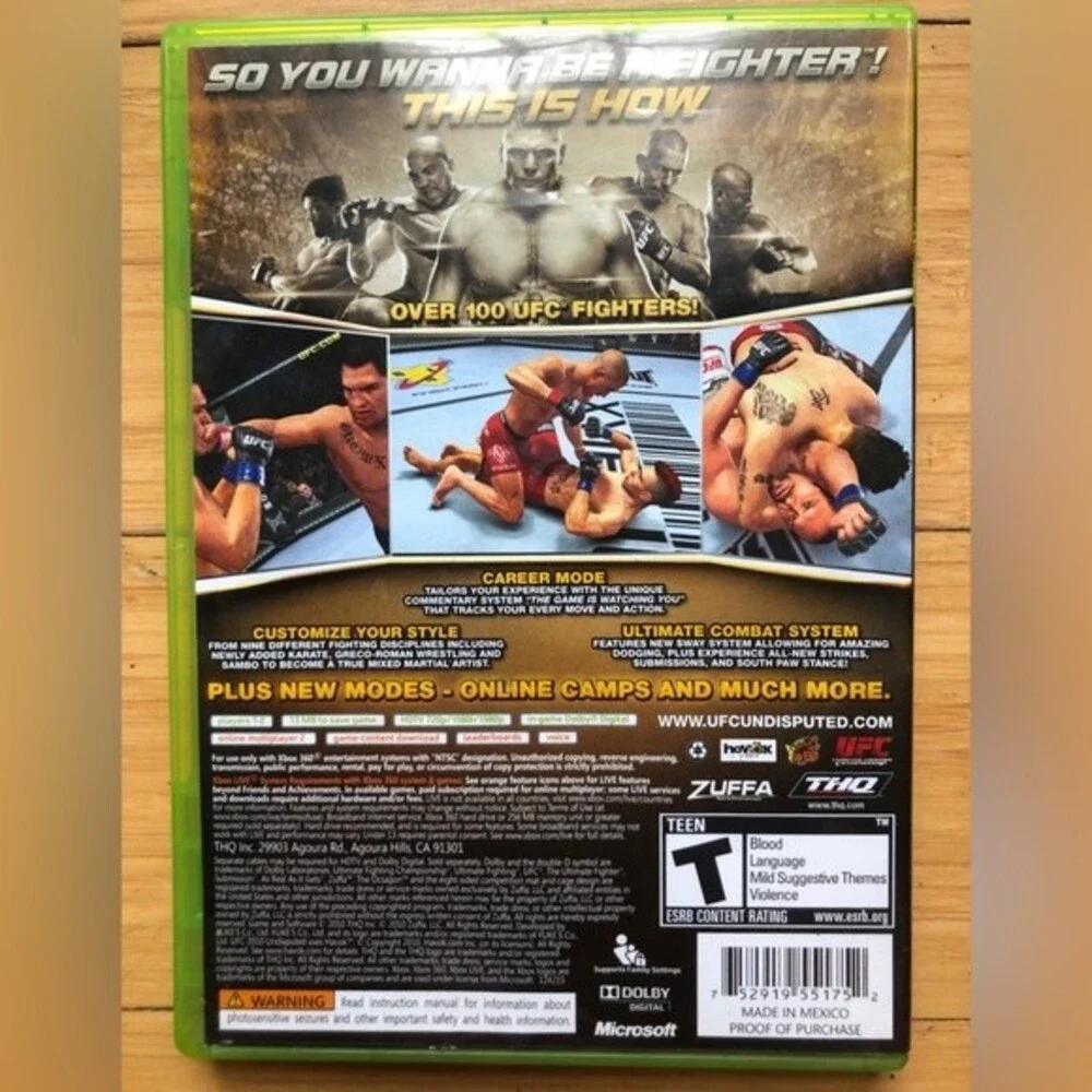 UFC Undisputed 2010 (Microsoft Xbox 360, 2009)
